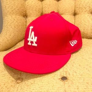 New Era LA Dodgers Fitted Hat - Red *NWOT*